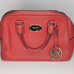 Michael Kors Red Satchel Bag